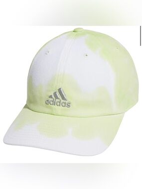 adidas Women’s Relaxed Color Wash Cap NWT White Green Tie Dye Baseball Hat